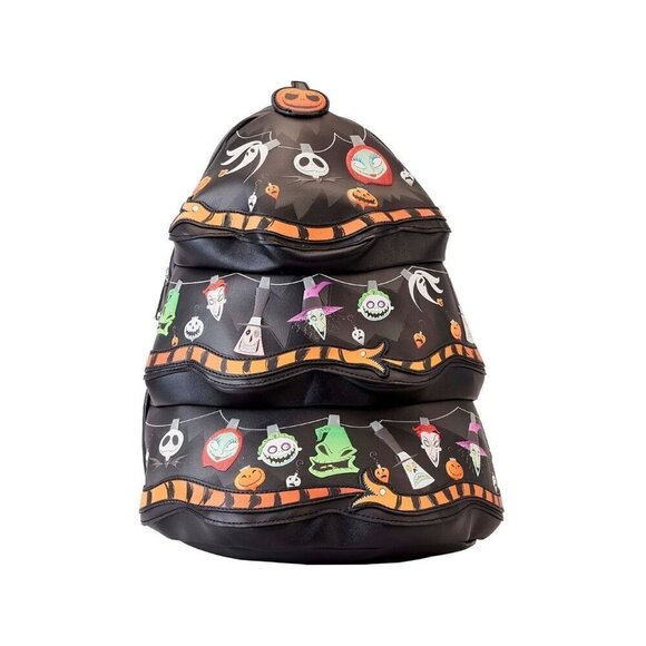 DISNEY Loungefly Nightmare Before Christmas String Lights Glow Mini Backpack - Picture 1 of 10